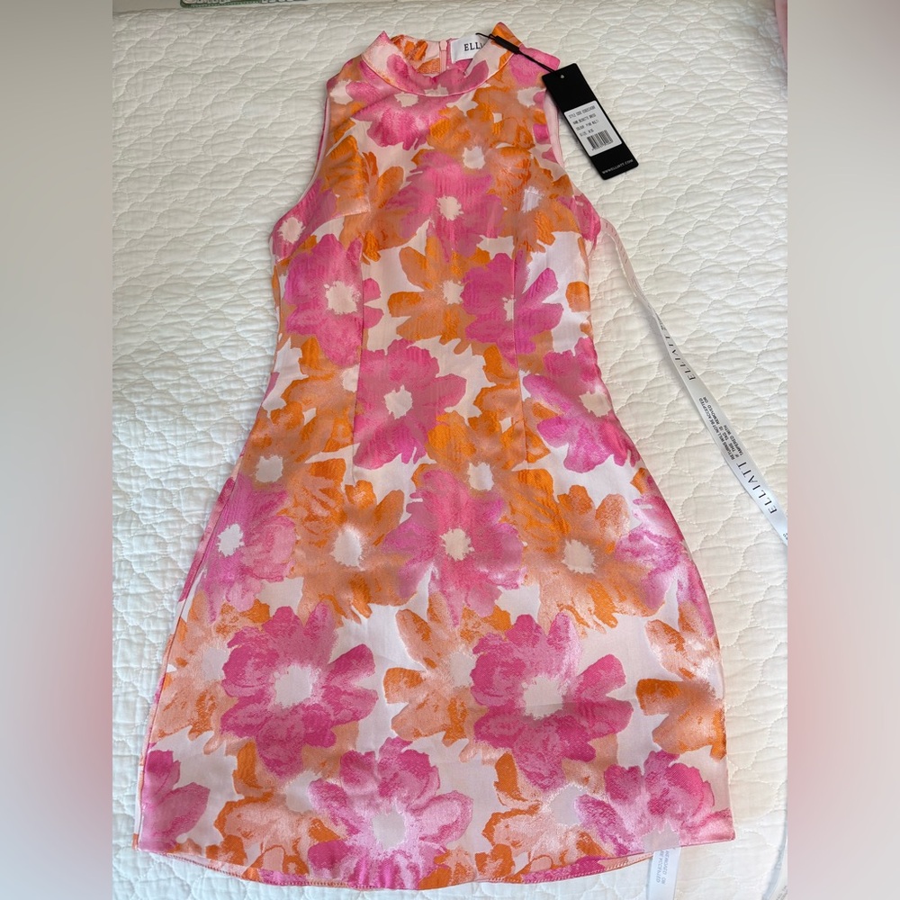 COPY - Elliatt Beckette Dress- pink & orange flowers, XS